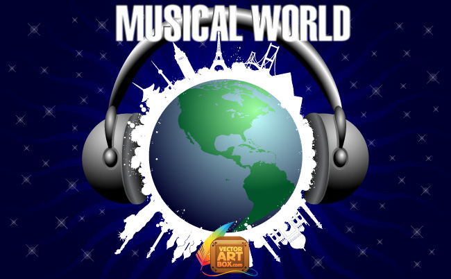 free vector Musical World