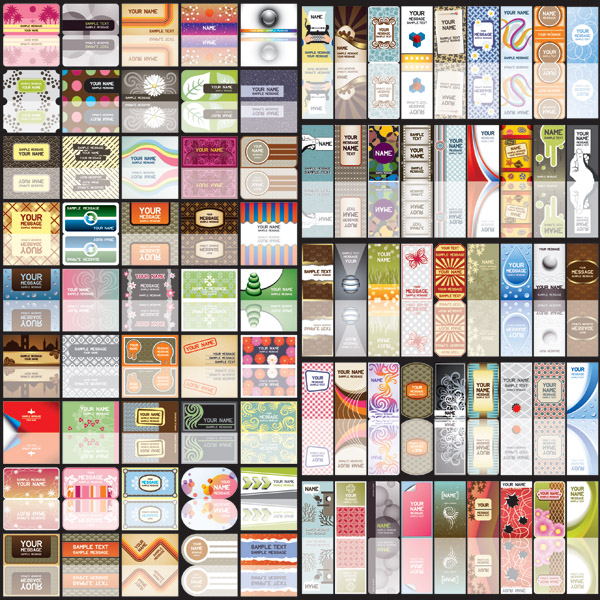 free vector N a variety of card templates vector background