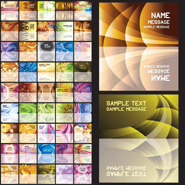 free vector N a variety of card templates vector background