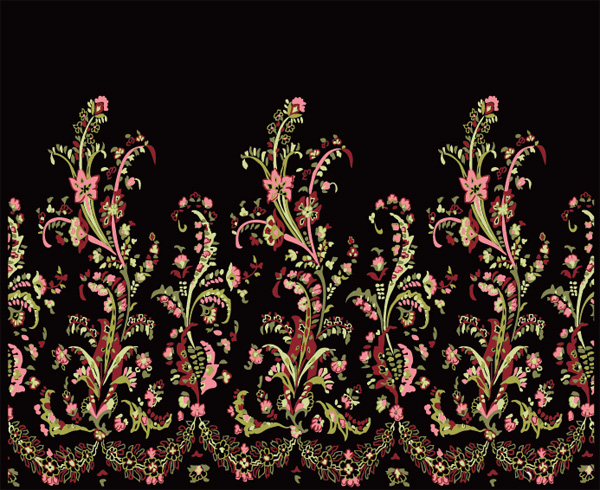 free vector National style bouquet lace vector