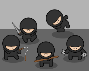 free vector Ninjas clip art