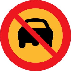 free vector No Cars Sign clip art
