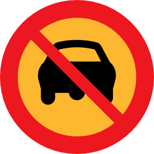 No Cars Sign clip art (103628) Free SVG Download / 4 Vector