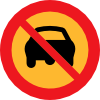 free vector No Cars Sign clip art