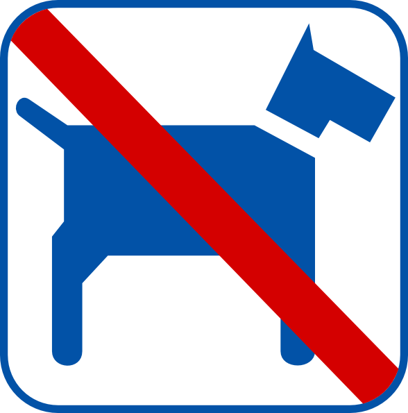 free vector No Dogs clip art