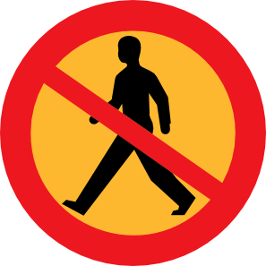 free vector No Entry Sign With A Man clip art