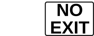 free vector No Exit Sign clip art