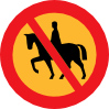 free vector No Horse Riding Sign clip art