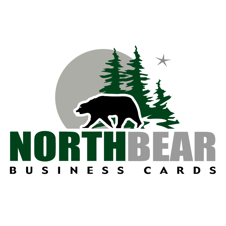 free vector Northbear business cards