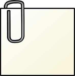 free vector Note With Paperclip clip art
