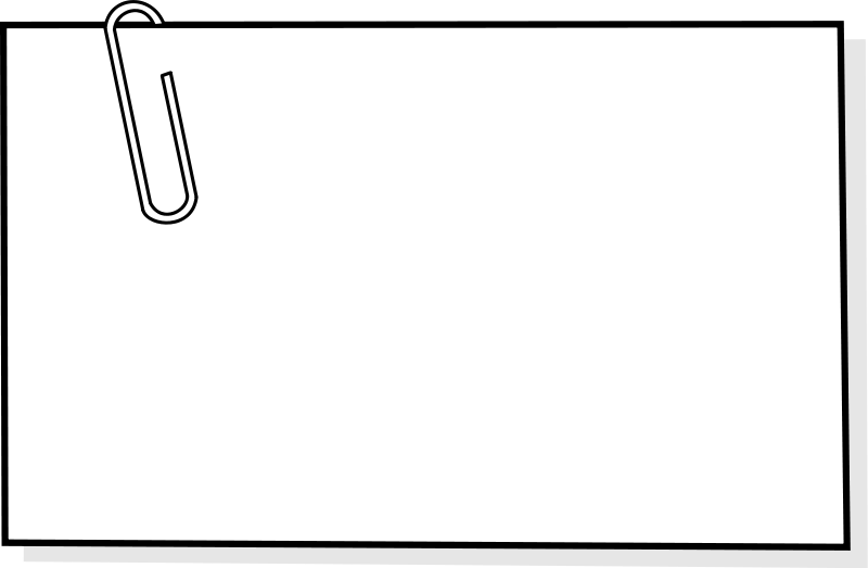 free vector Note with paperclip / note avec trombonne