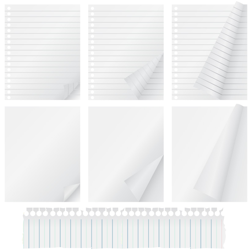 free vector Notepad paper material