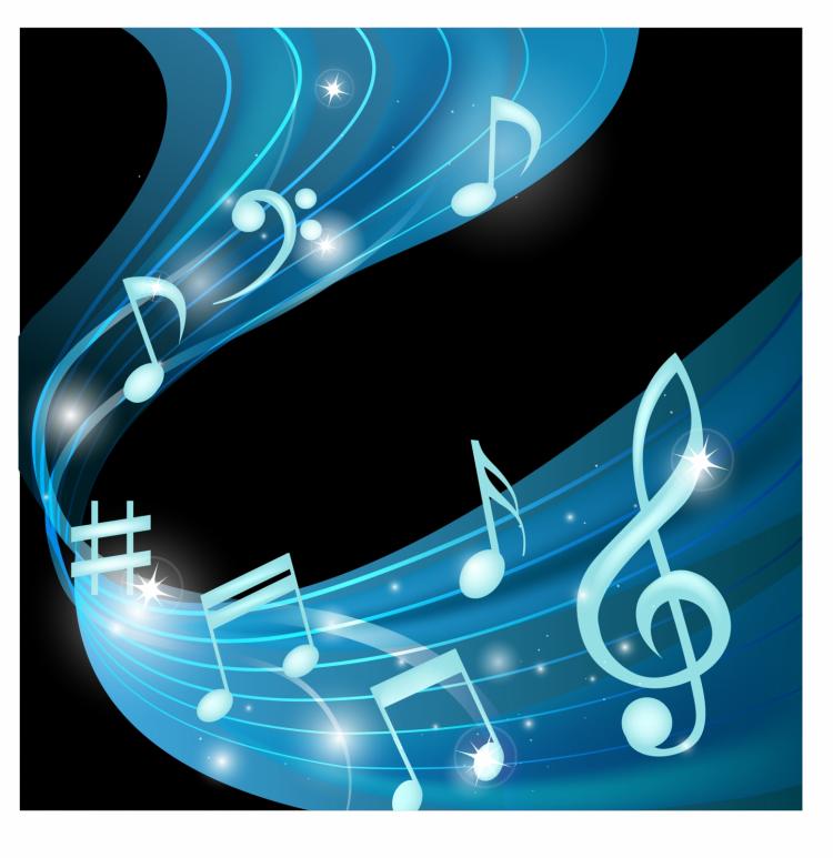 free vector Notes music background