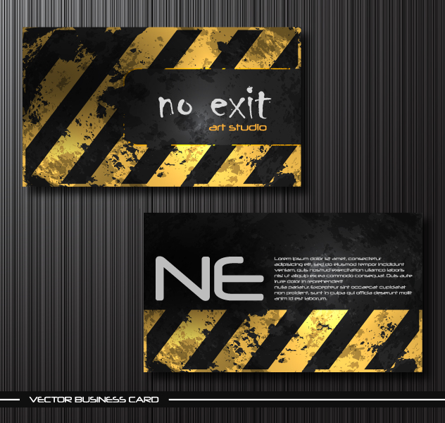 free vector Old metal business card templates vector