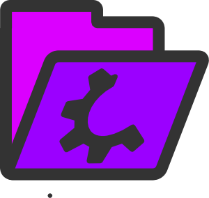 free vector Open Violet Folder Icon clip art
