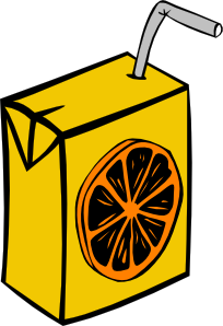 free vector Orange Juice Box clip art