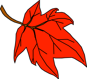 orange maple leaf clip art
