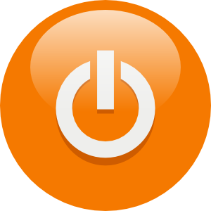 free vector Orange Power Button clip art
