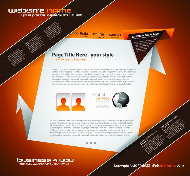 Download Origami website design (119606) Free EPS Download / 4 Vector