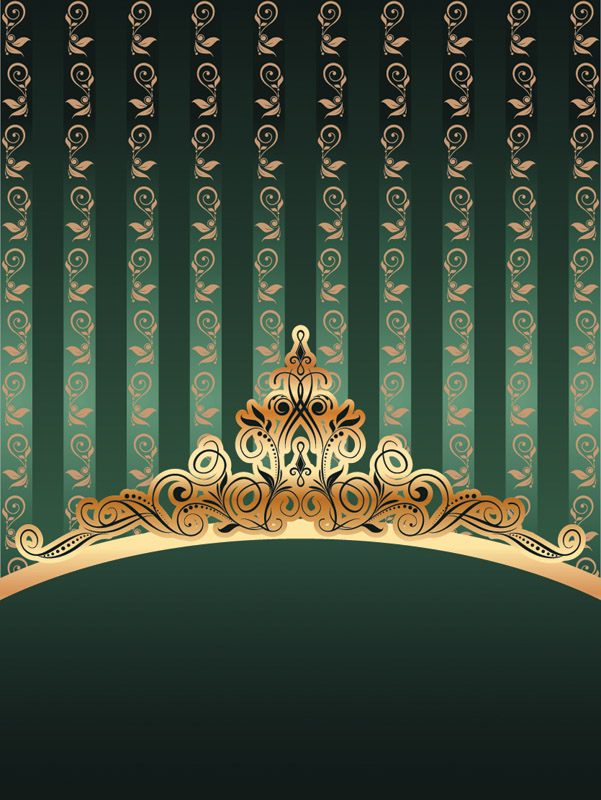 free vector Ornate gold pattern vector