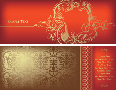 free vector Ornate gold pattern vector