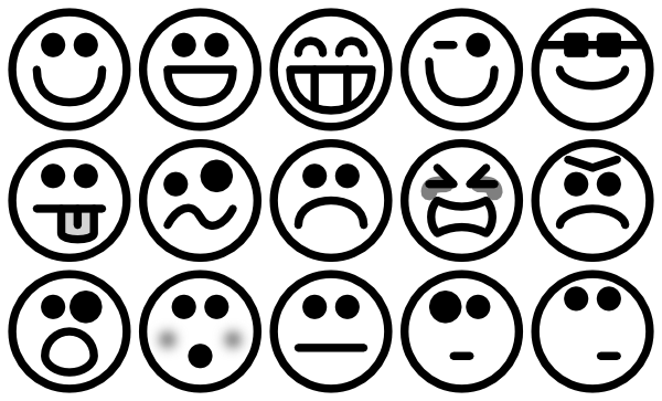 free vector Outline Smiley Icons clip art
