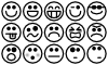 free vector Outline Smiley Icons clip art