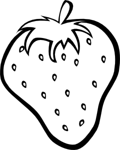 free vector Outline Strawberry clip art