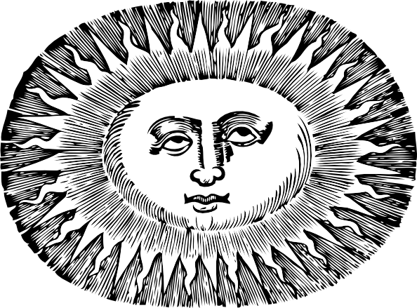free vector Oval Sun clip art