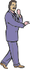 free vector Packardjennings Karate Guy In A Fashionable Purple Suit W Gloves clip art