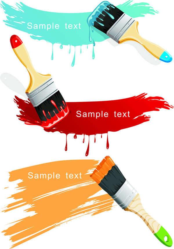 Paint brush with color the (3223) Free EPS Download / 4 Vector