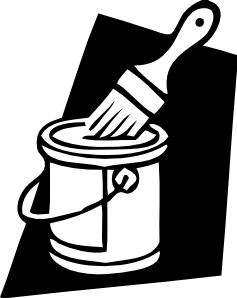 free vector Paint Can And Brush clip art