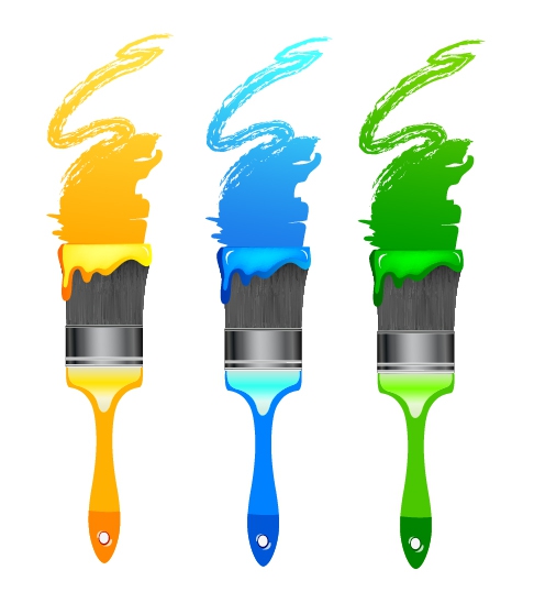 free vector Paintbrushes