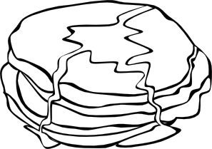 free vector Pan Cakes (b And W) clip art