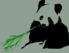 free vector Panda Bear Eating Bamboo clip art