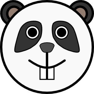 free vector Panda Rounded Face clip art
