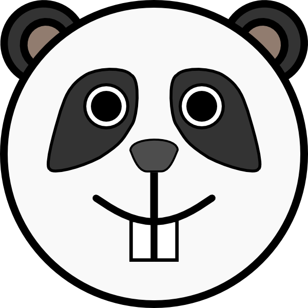free vector Panda Rounded Face clip art