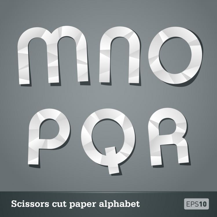 free vector Papercut letters 04 vector