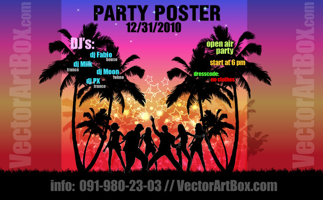 free vector Party Poster
