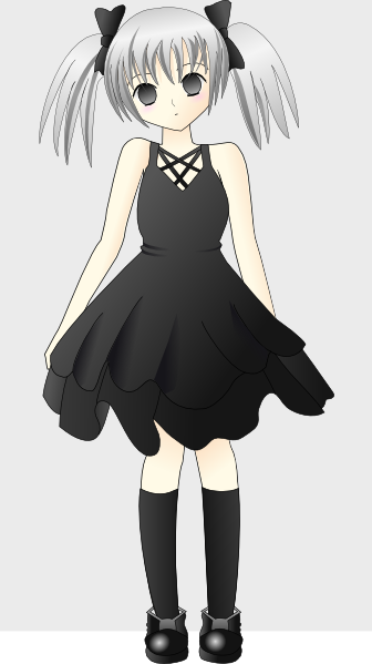 free vector Paulliu Girl With Silver Hair clip art