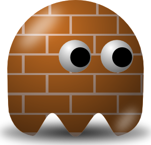 Pcman Game Baddie Bricky clip art (105084) Free SVG Download / 4 Vector