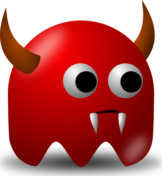free vector Pcman Game Baddie Devil clip art
