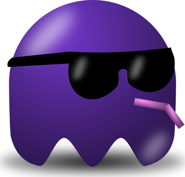free vector Pcman  Game Baddie Sunglasser clip art