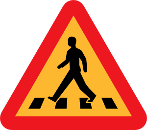 free vector Pedestrian Crossing Sign clip art
