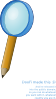 free vector Pencil With A Magnifying Lens clip art