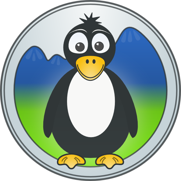 free vector Penguin In The Mountains clip art