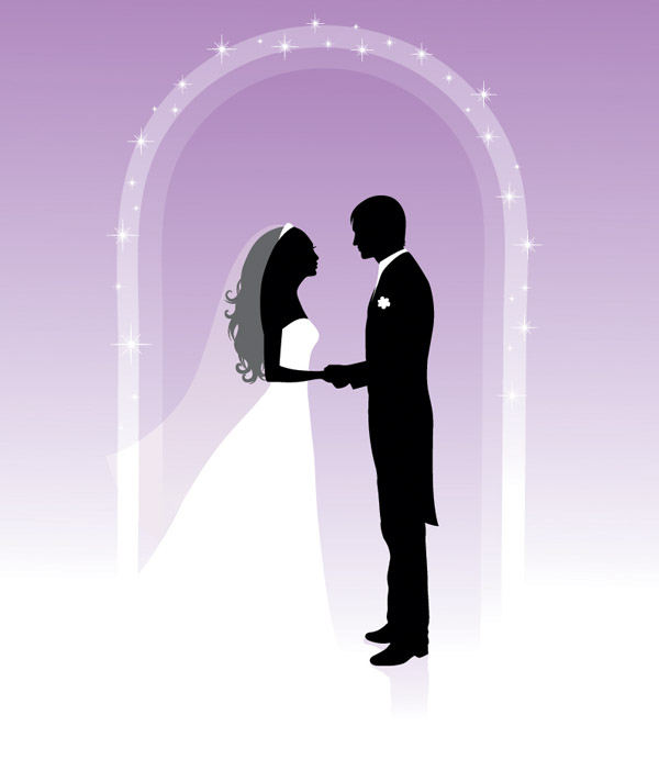 People wedding silhouette (27848) Free EPS Download / 4 Vector