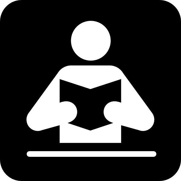 free vector Person Reading Book clip art