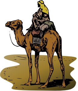 free vector Person Riding Camel clip art