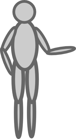 free vector Person With Hands Down clip art